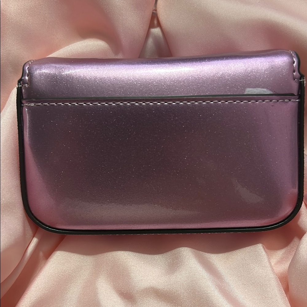 Kate Spade Kenzie Purple Metallic Micro Bag/Card Holder NWT $199 retail - Picture 3 of 11